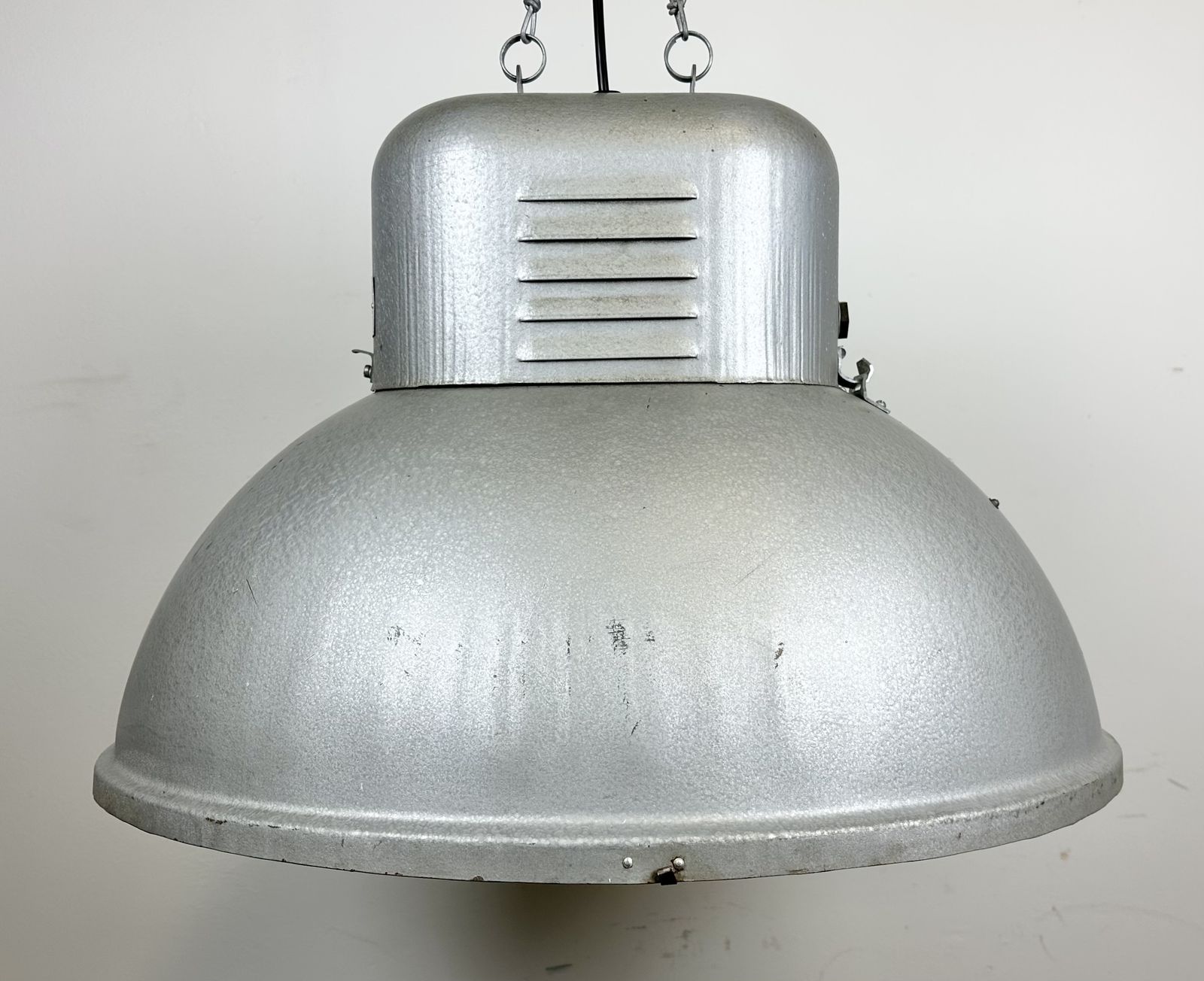Large Oval Industrial Polish Factory Pendant Lamp From Predom Mesko, 1960s, 6x photo buy