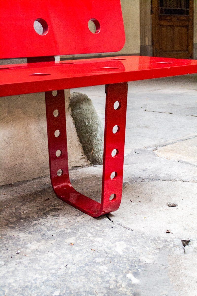 Alfa Romeo Painted Bench, Italy, Early 21st Century photo Furniture
