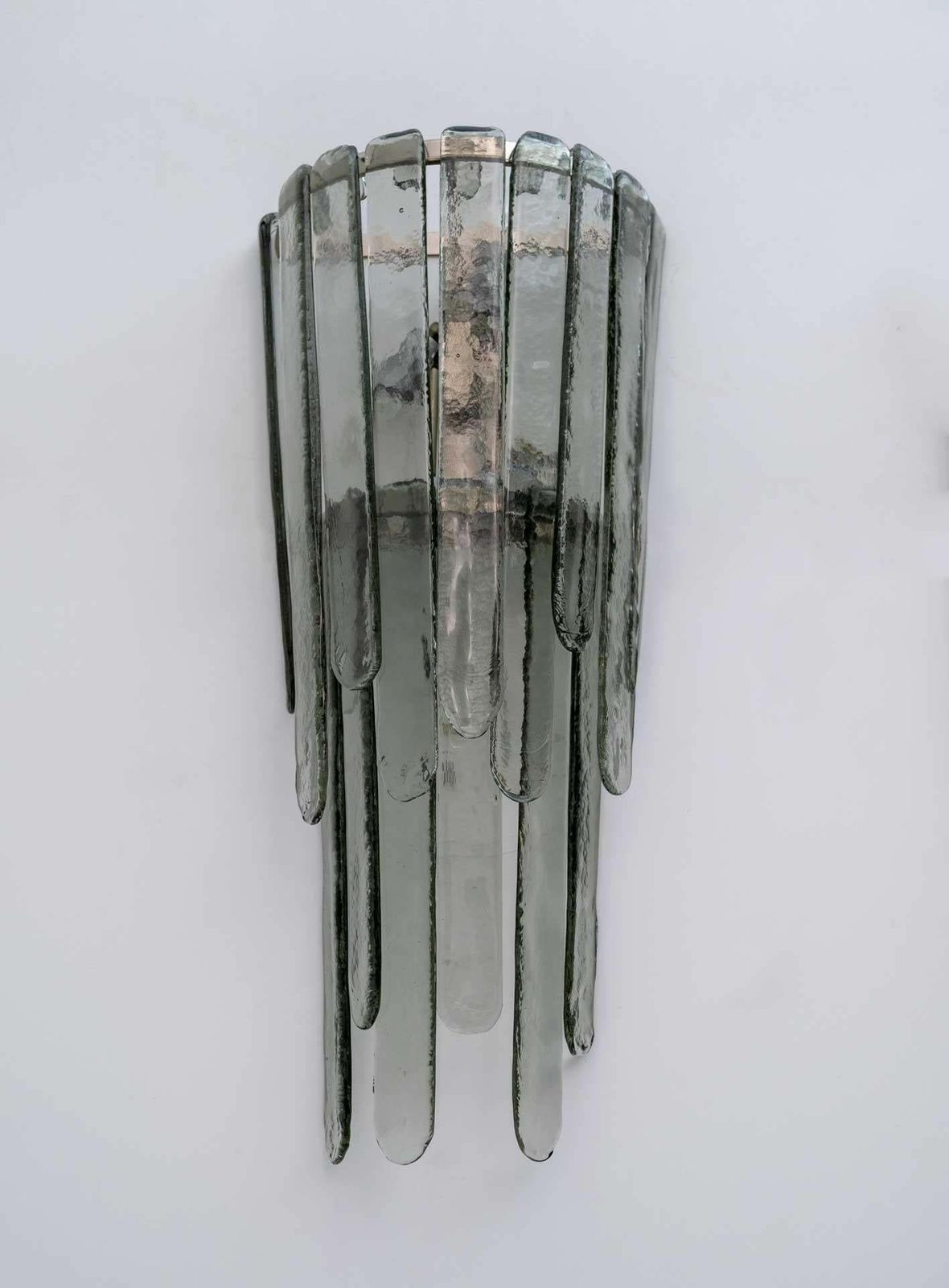 Pair Of Carlo Nason Chiseled Murano Glass Cascade Sconces For Mazzega, 1960s photo buy