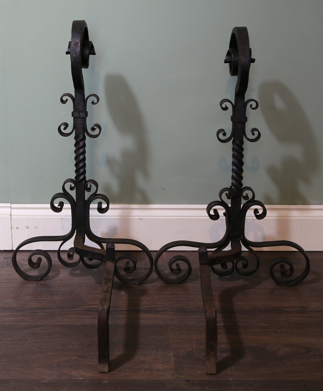Victorian Wrought Iron Fire Dogs photo Home Fixtures