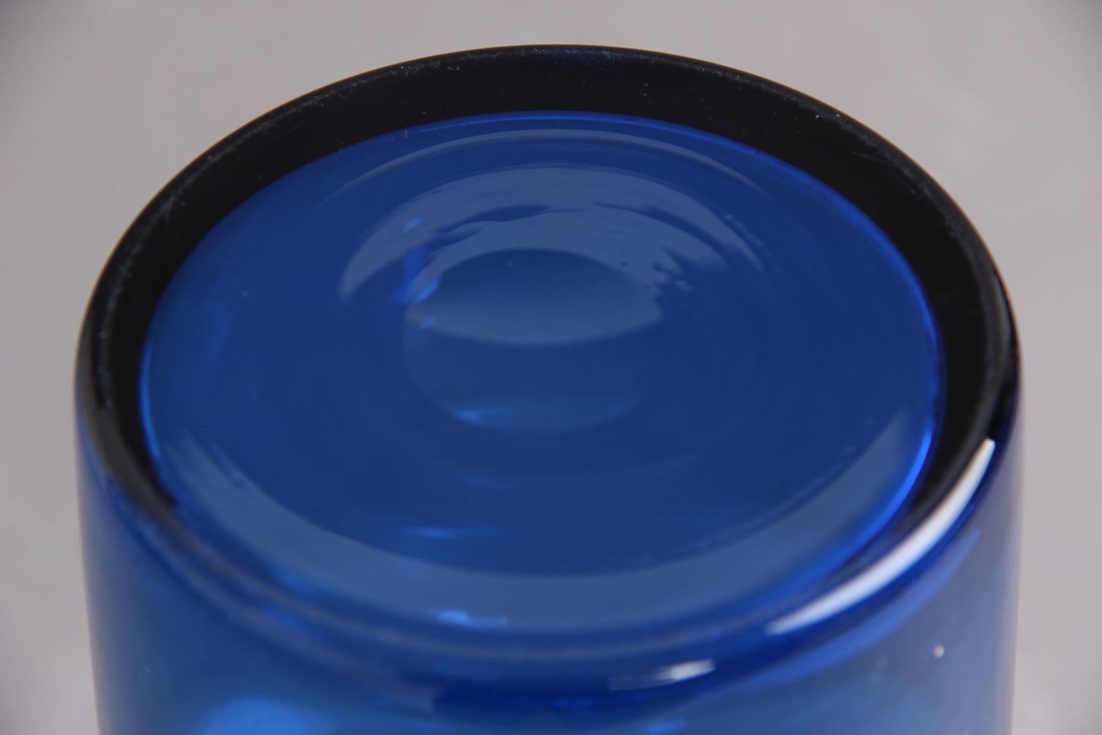 Glass Jug In Blue Glass With Attached Handle In Transparent Glass, Typical 1950s 1960s Design In High Quality. photo Home Decor