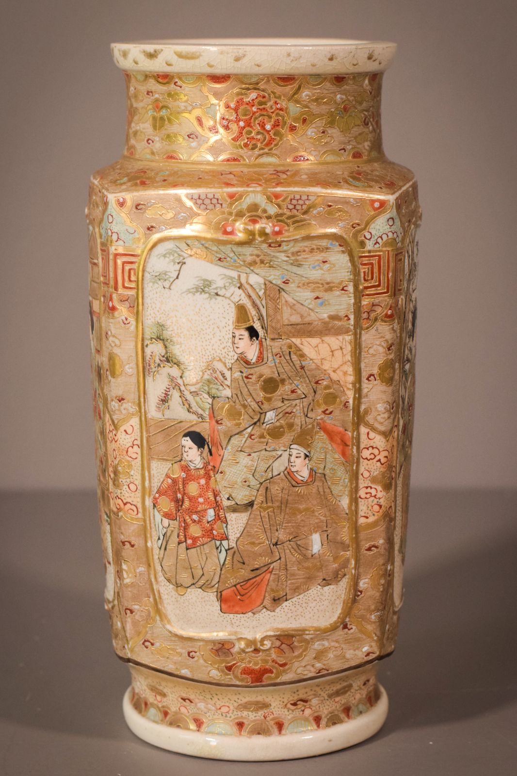 Satsuma Vaas, Gesigneerd, Jaren 1900, Keramiek photo Woonaccessoires