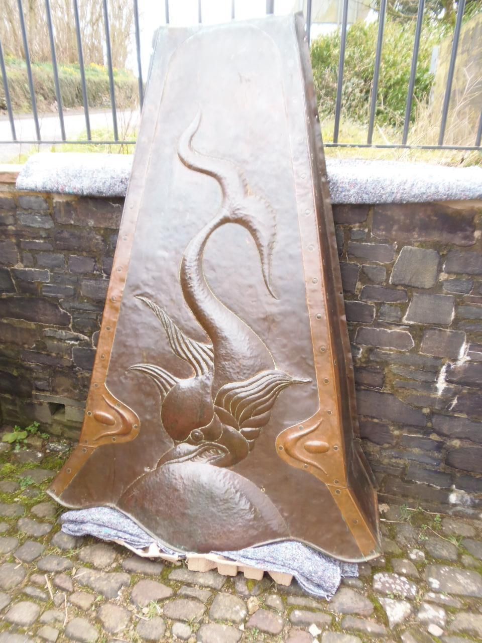 Copper Arts And Crafts  Fire Hood. .Newlyn/Pearson Style . photo vintage