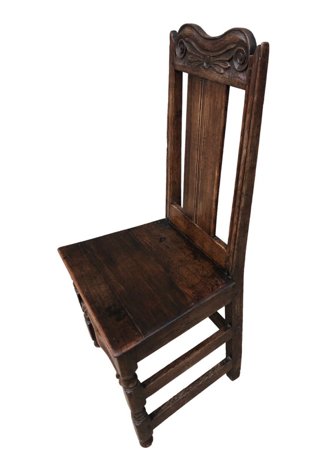 Handsome Antique Carved Oak Hall Chair photo buy