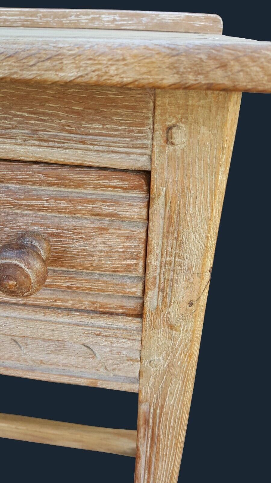 Limed Oak Cotswold School Two Drawers Hall Side Table photo furniture