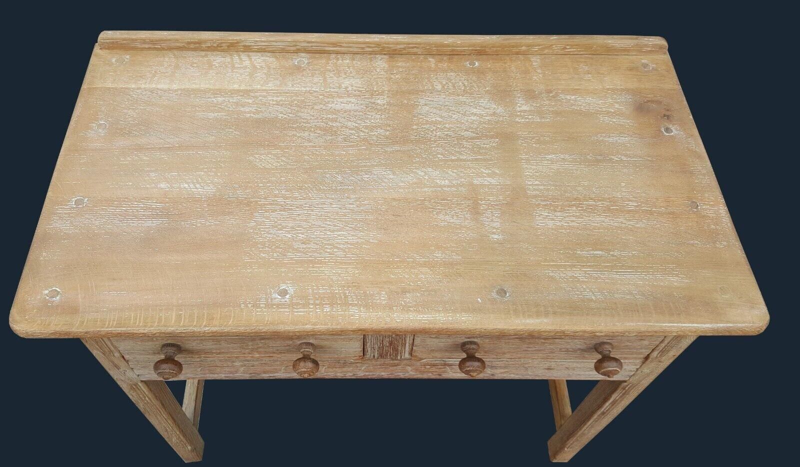 Limed Oak Cotswold School Two Drawers Hall Side Table photo 675.0