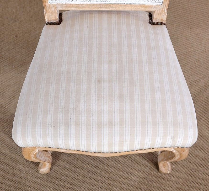 photo vintage Set Of 4 Beech Chairs, Louis XV Regency Style, 20th Century