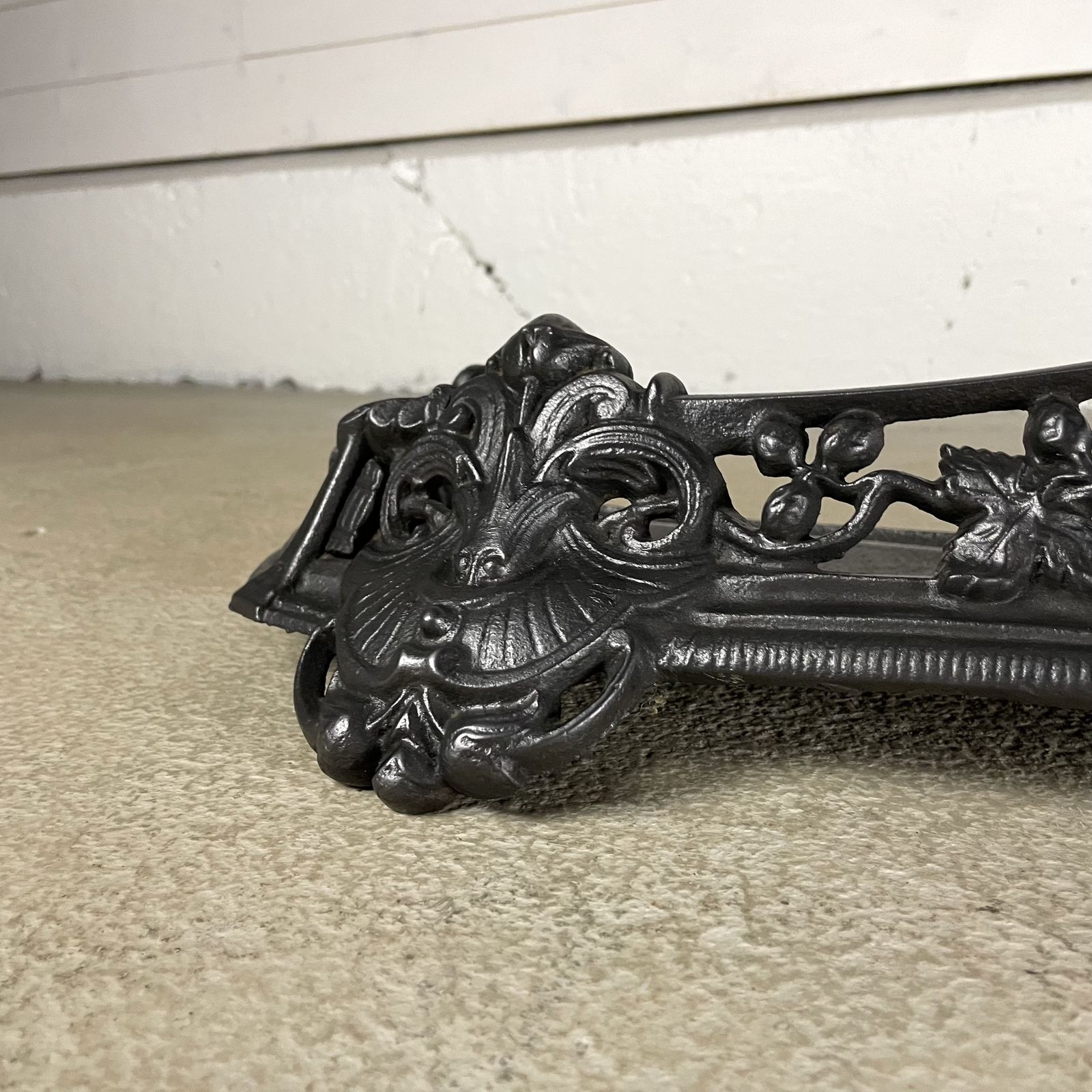 Small Decorative Antique Cast Iron Fender photo for sale