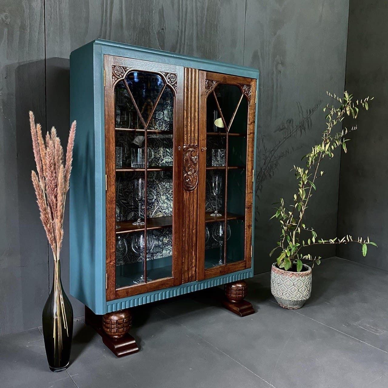 Wandle Blue Drinks Cabinet, Traditional photo furniture