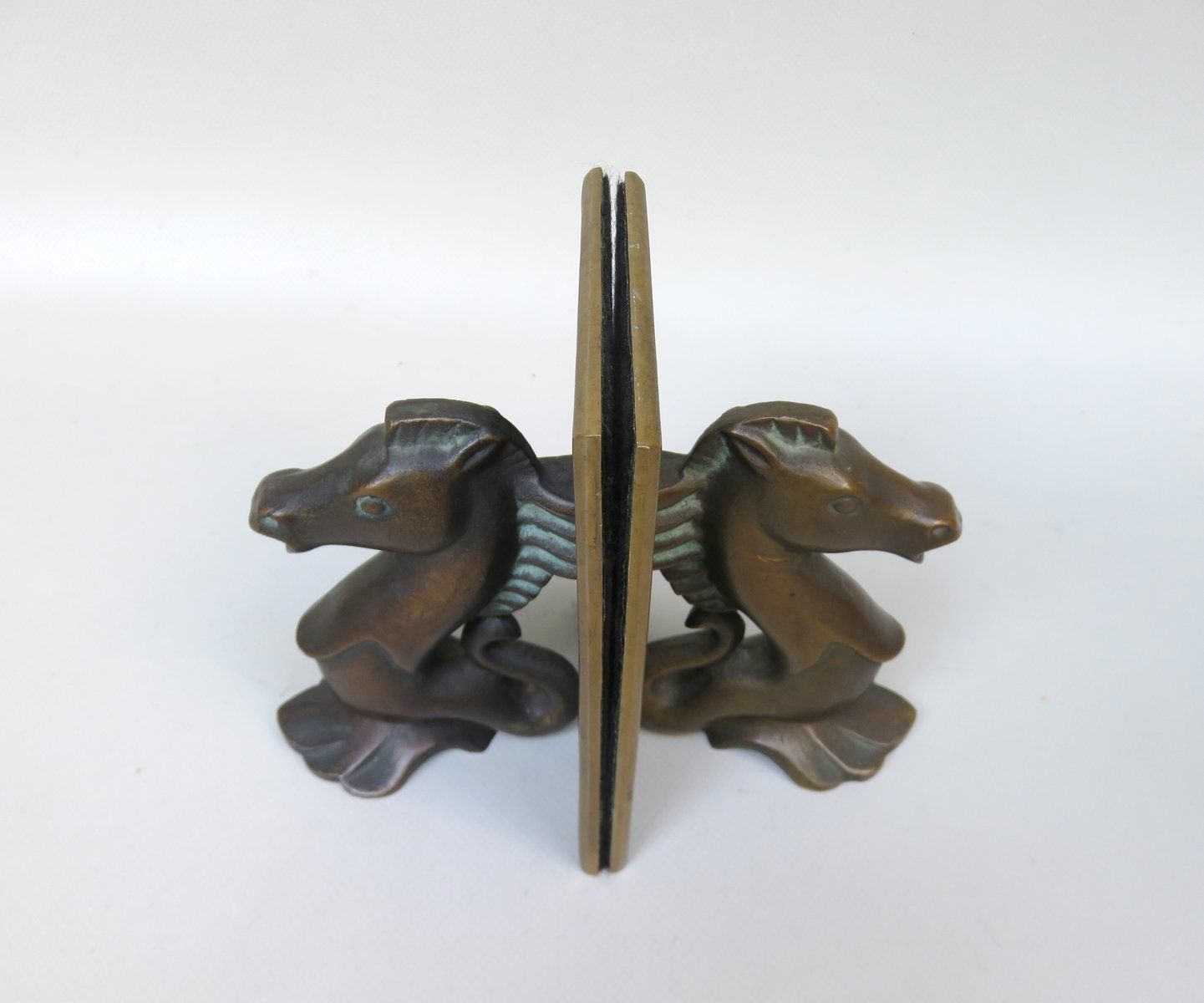 Sea Horse Bookends In Bronze, 1950s, Set Of 2 photo furniture