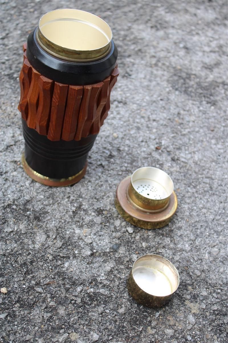 photo furniture Round Minimal Shaker Mid Century Italian Design Gold Brass And Wood