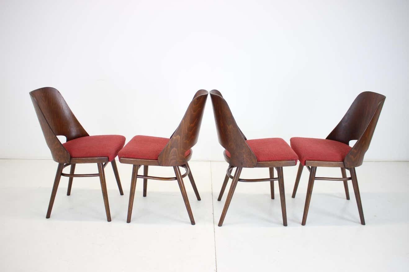photo vinterior 1960s Set Of 4 Oswald Haerdtl Dining Chairs For Ton/Thonet, Czechoslovakia