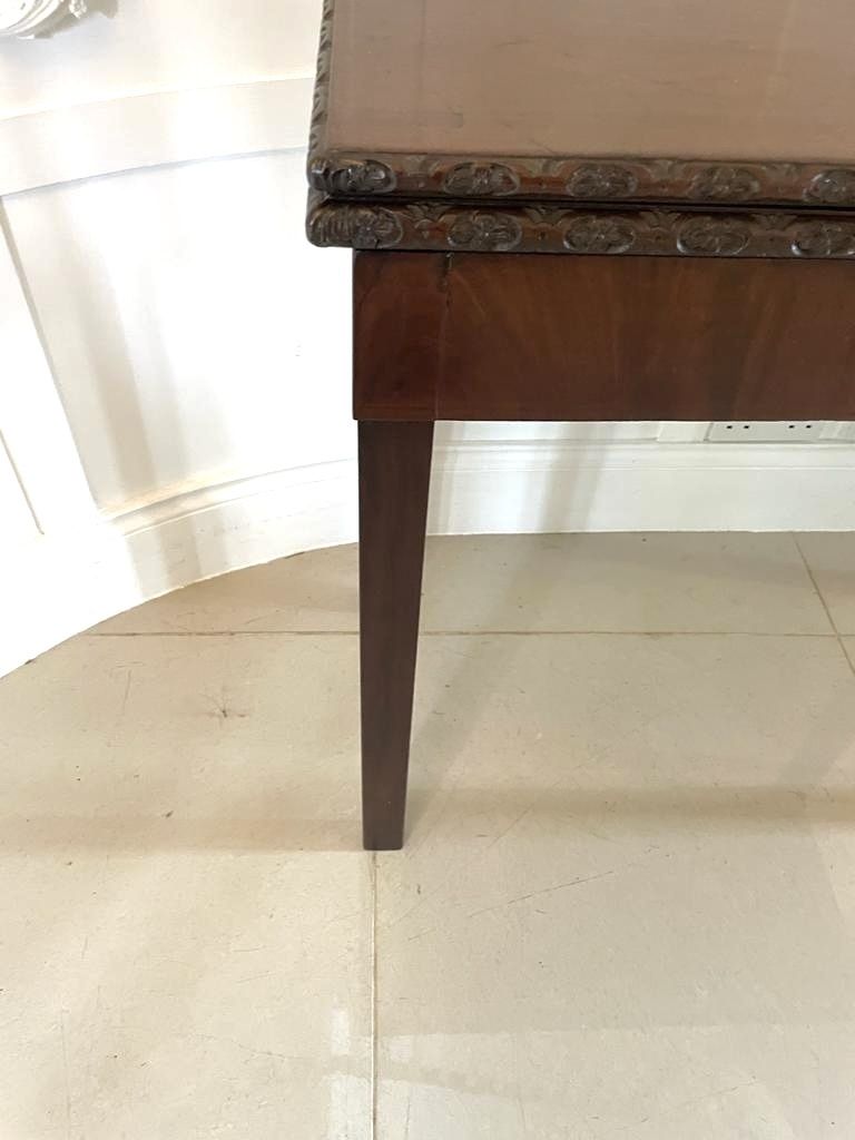 Antique 18th Century Chippendale Mahogany Carved Card Table photo vinterior