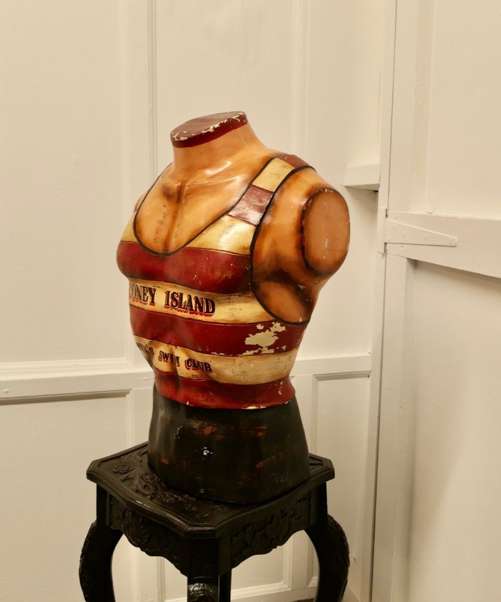 Vintage Coney Island Men’s Swim Club Retro Mannequin photo furniture