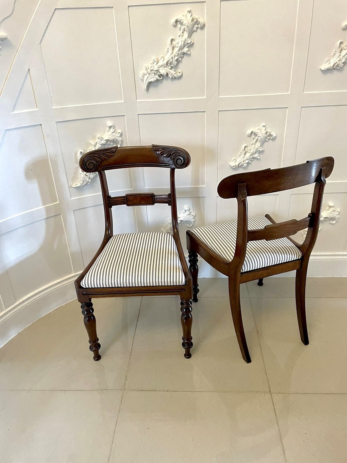 Set Of 4 Antique 19th Century Quality Mahogany Dining Chairs photo 1995.0
