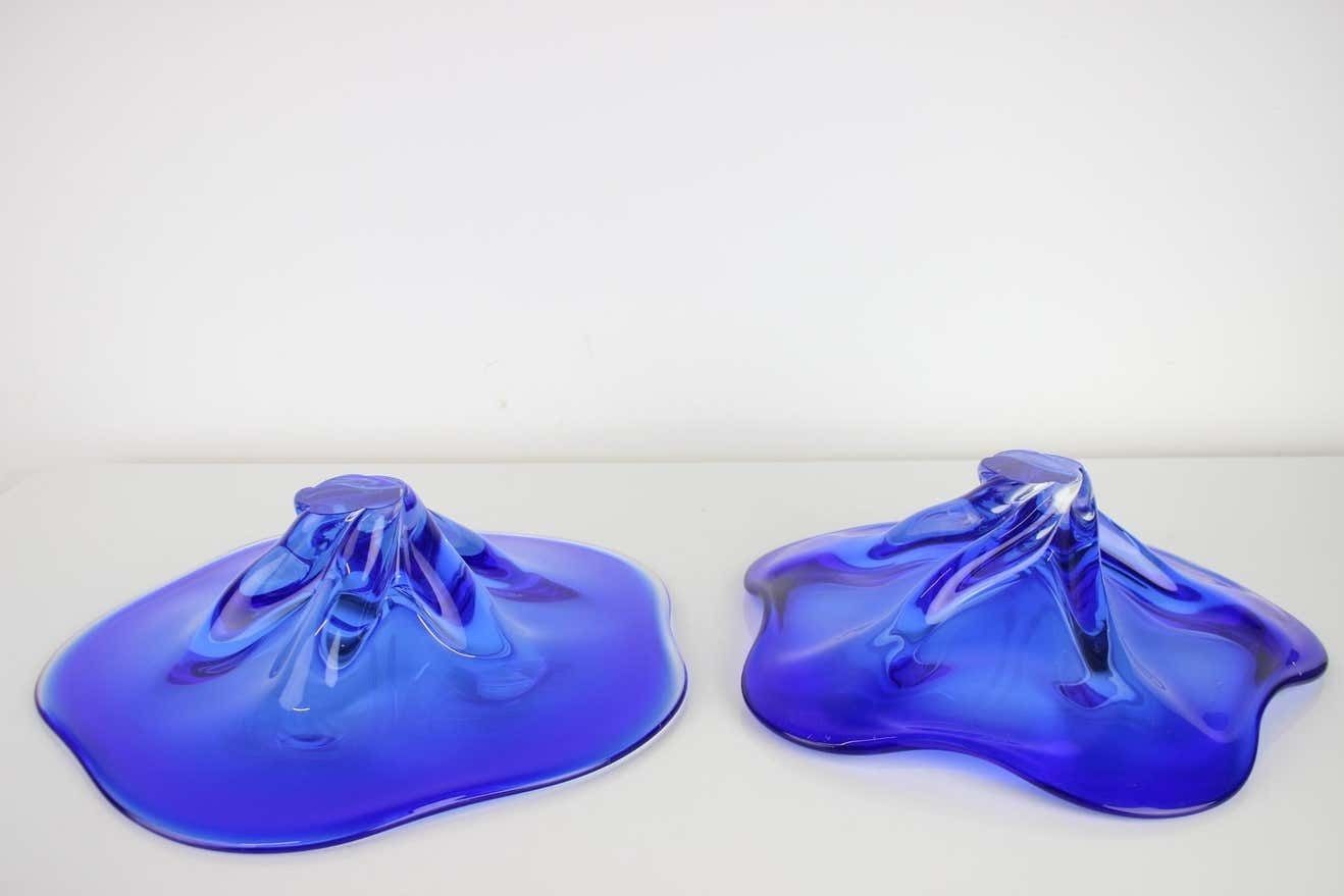 Set Of 2 Art Glass Bowls By Josef Hospodka For Chribska Glassworks, 1960's photo 559.0