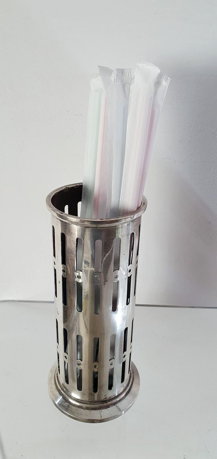 Straw Holder For Hotel Europa, Broggi Milano, 1950's photo for sale