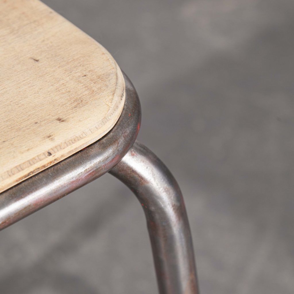 1950’s Vintage Mullca Industrial French Stacking High Stools – Set Of Six photo furniture