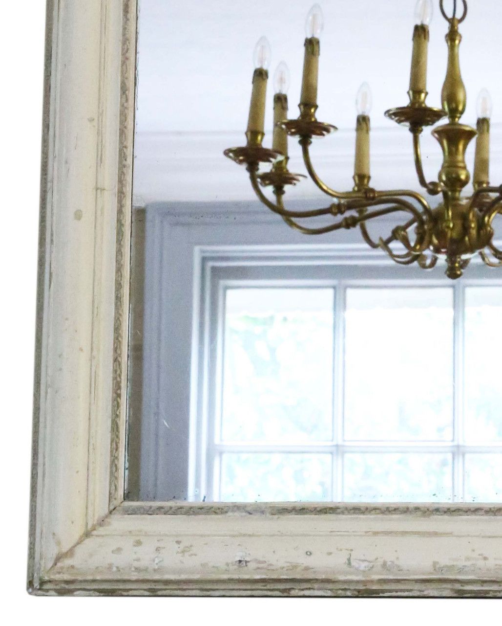 Antique Large Quality Painted Wall Or Overmantle Mirror 19th Century photo 1495.0