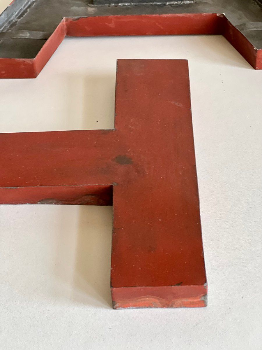 Industrieel Letterbord 'Eat', 1950, Set Van 3 photo Woonaccessoires
