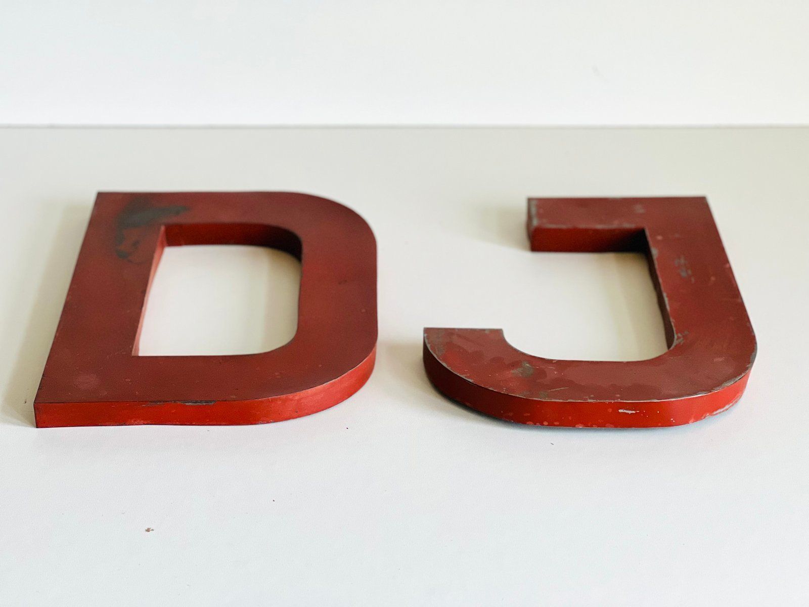 Industrial Letter Dj Sign, 1952, Set Of 2 photo buy