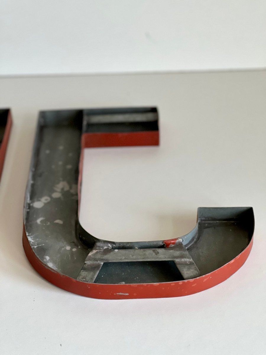 photo furniture Industrial Letter Dj Sign, 1952, Set Of 2