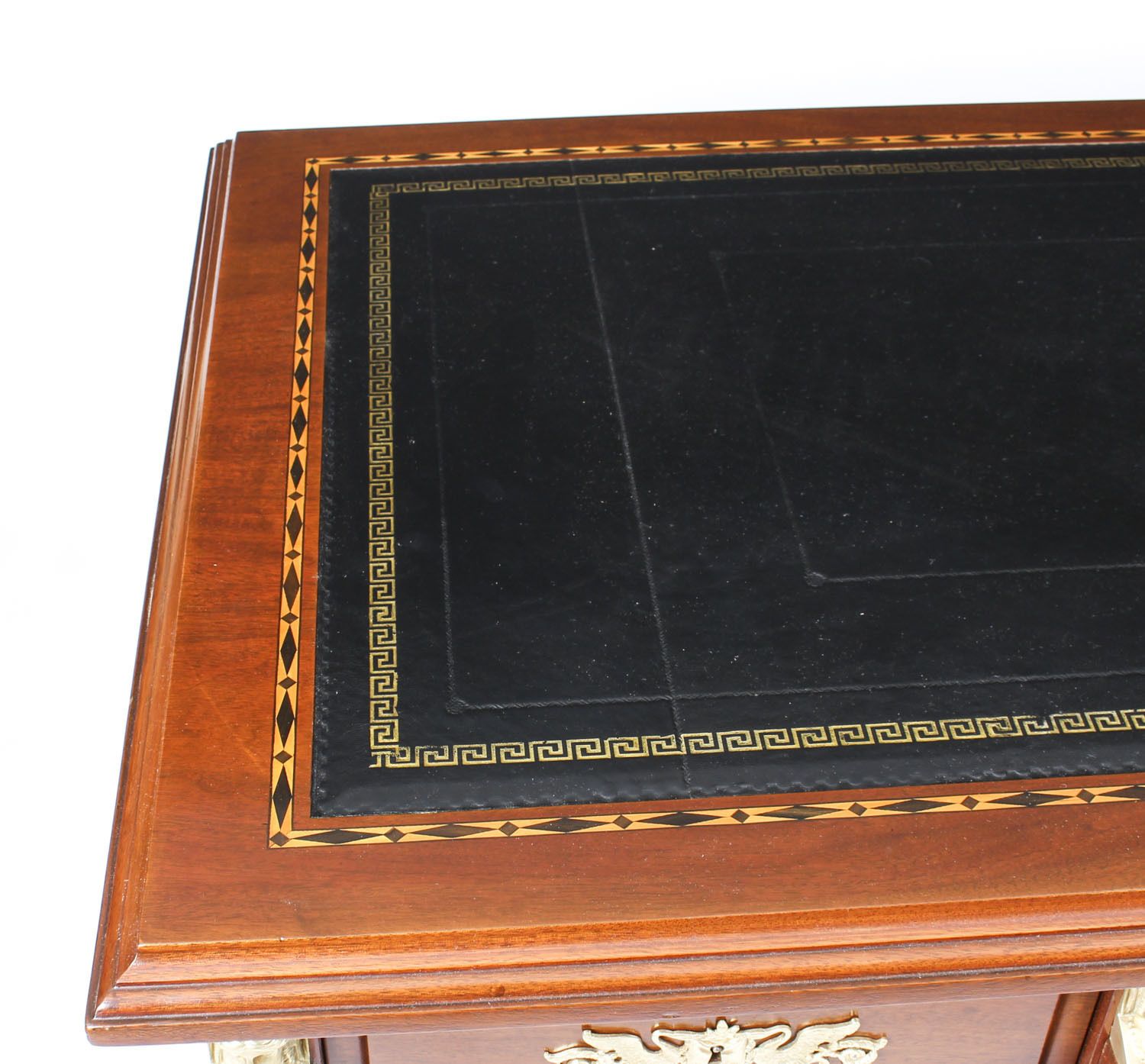 Antique French Empire Revival Ormolu Mounted Desk C1880 19th Century photo for sale