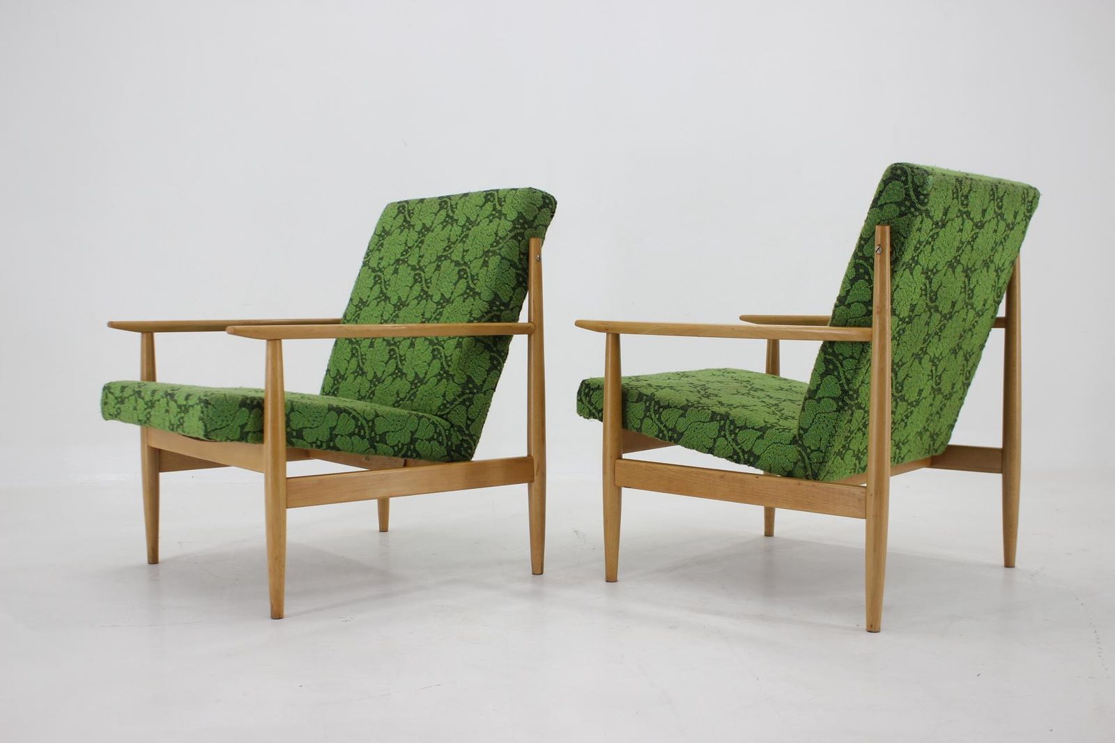 1960s Pair Of Beech Armchairs By Ton ,Czechoslovakia photo for sale