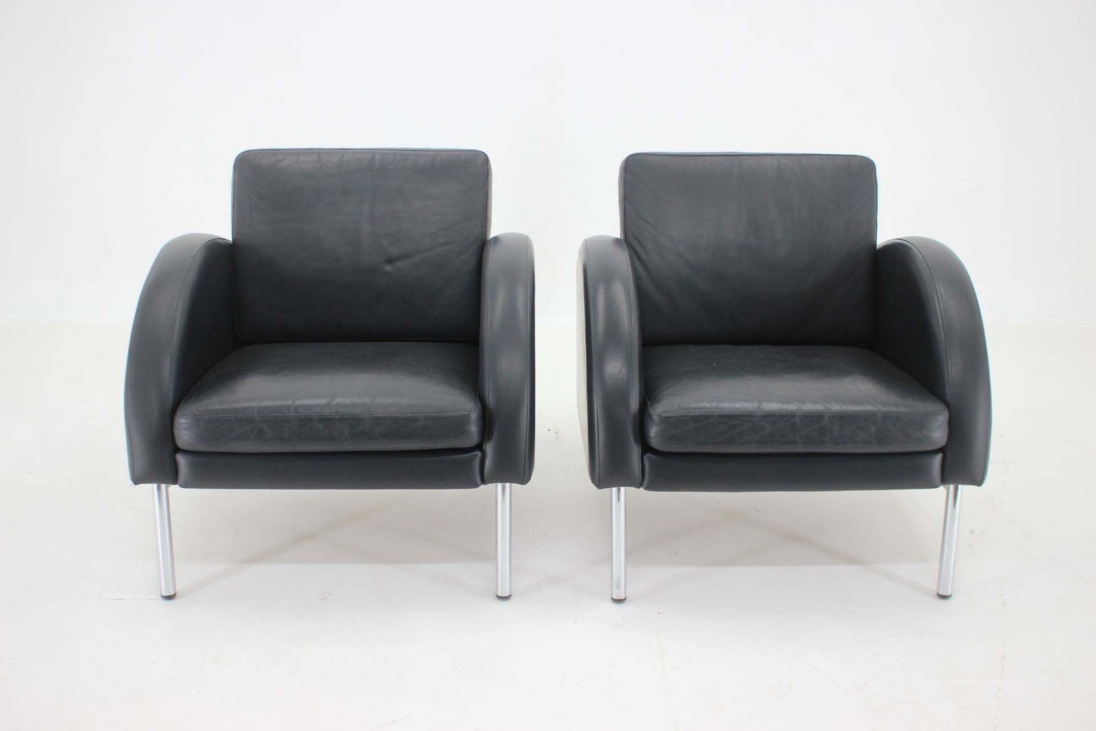 1970s Pair Of Leather Armchairs ,Czechoslovakia photo Furniture