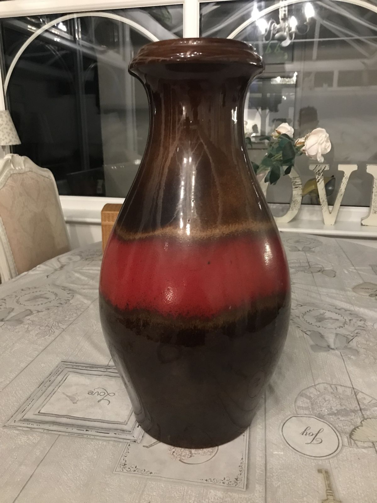 Vintage Scheurich   Keramik 223 45 Large Lava Vase .