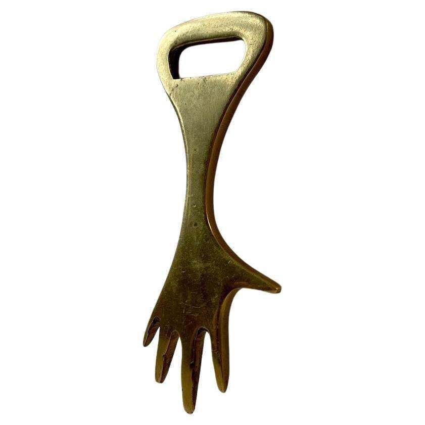 Scandinavian Brass Bottle Cap Opener In The Style Of Carl Auböck, 1950s photo vinterior