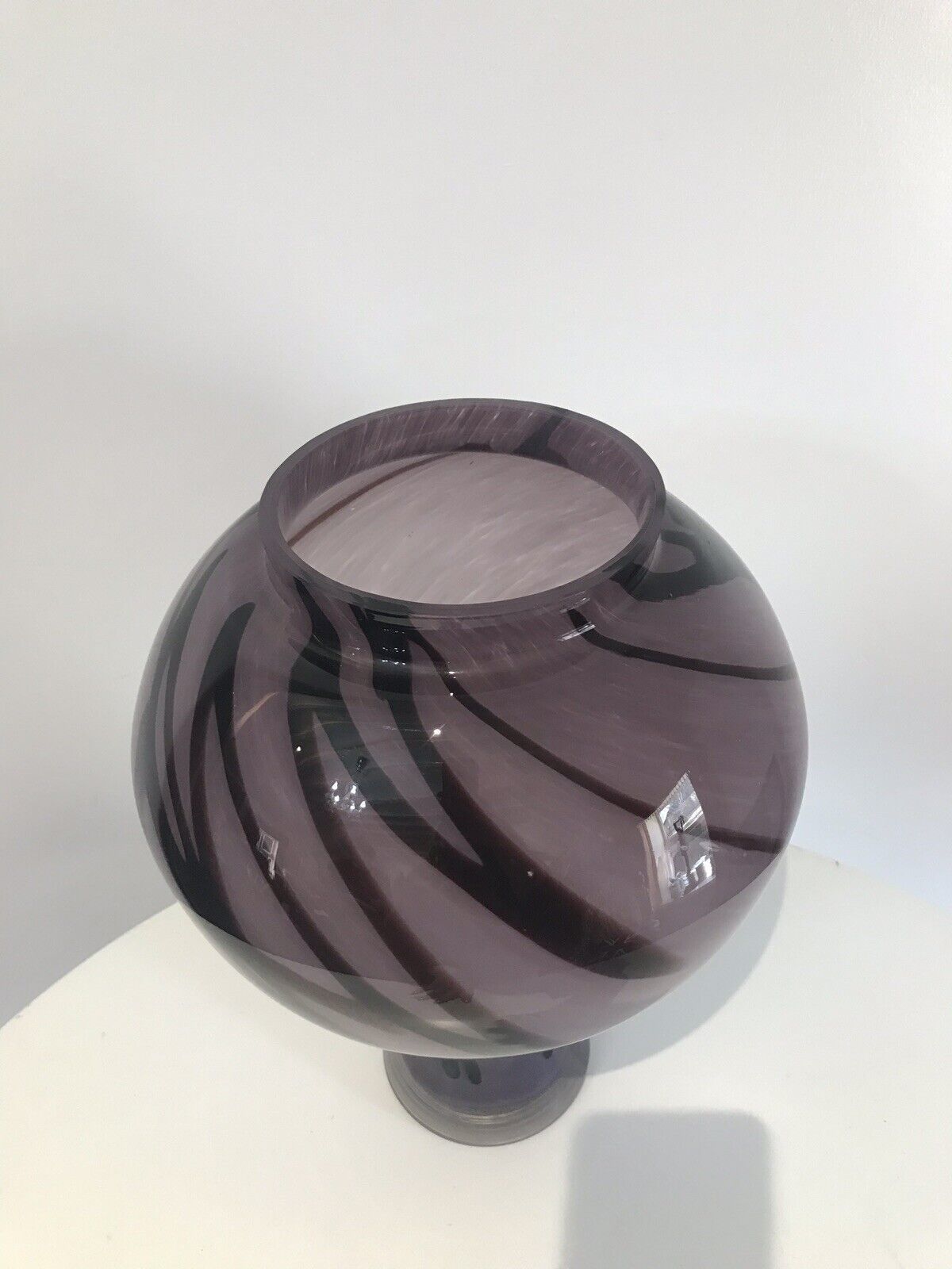 photo for sale Stunning Large Murano Glass Vase With Purple Haze Design