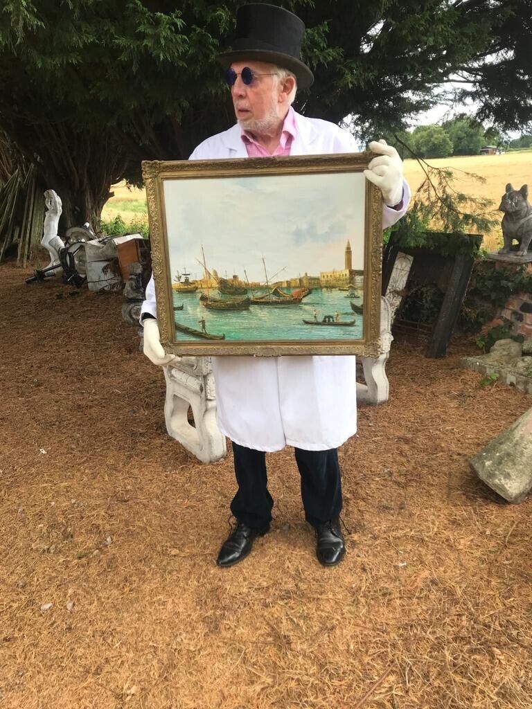 Venetian 'The Bucintoro' Giovanni Antonio Canal Oil Painting After Canaletto photo Art