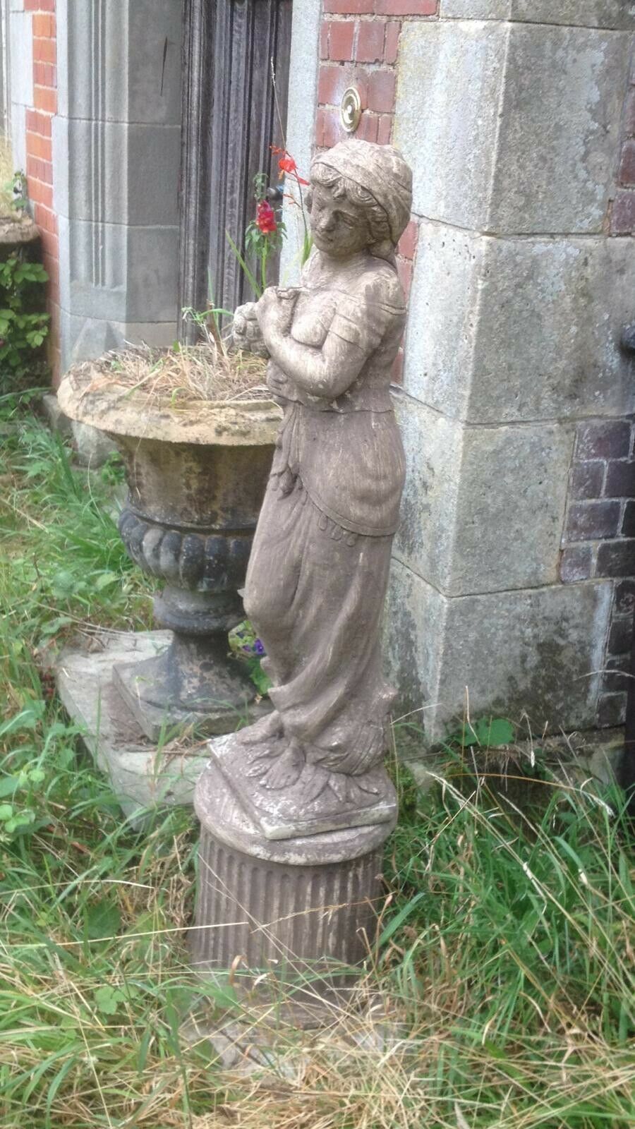 Wheat Maiden Statue In The Regency Style Upon A Corinthian Plinth photo for sale