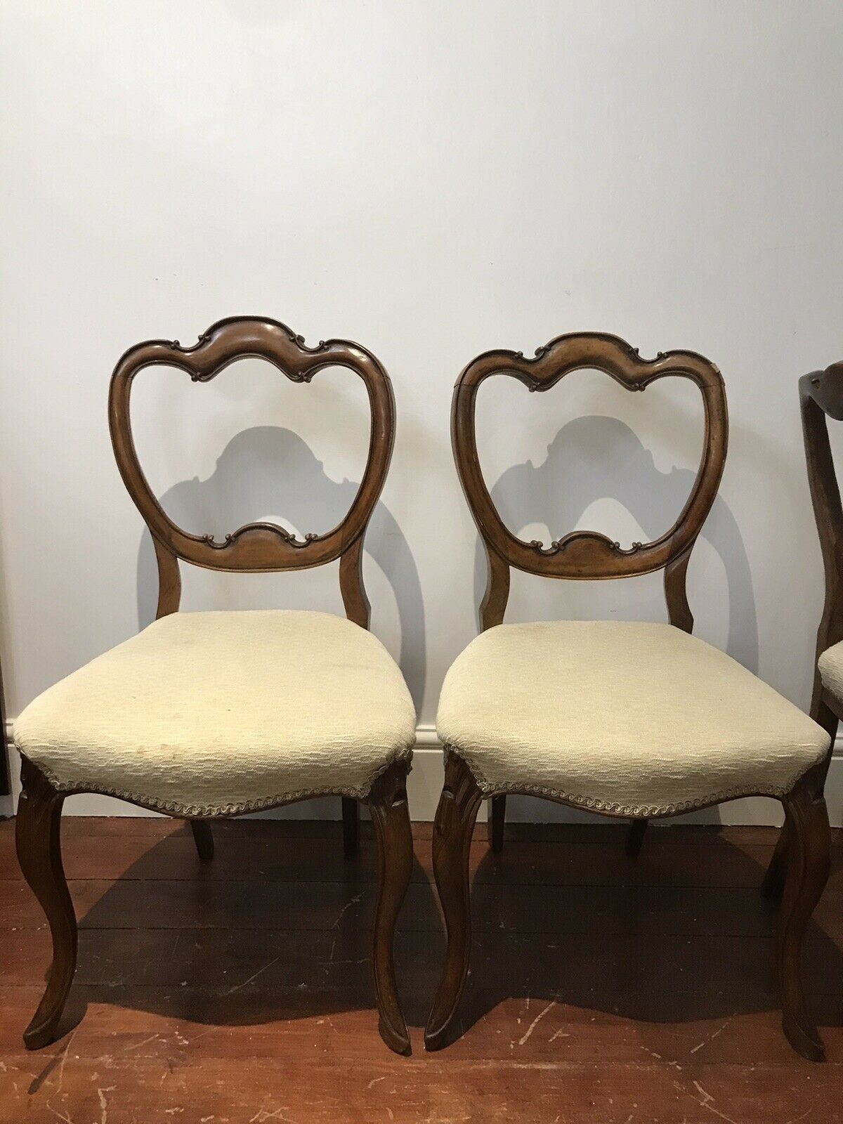 Fine Antique Set Of 6 Walnut Victorian Balloon Back Dining Chairs C1865 photo vintage