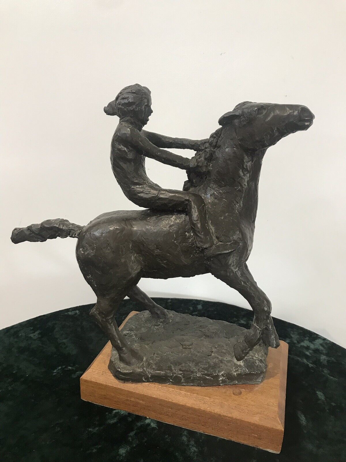 20th Century Modern Original British Bronze Bare Back Lady Rider Juliet Simpson photo for sale