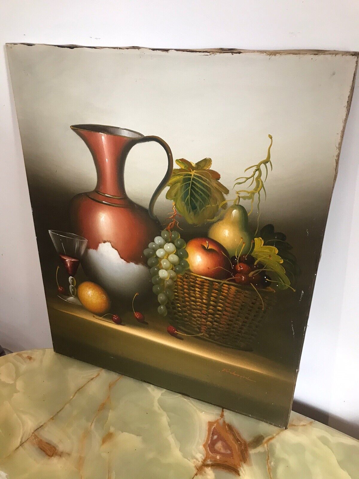photo for sale Original Work Of Art Contemporary Dutch Still Life Painting On Canvas Signed