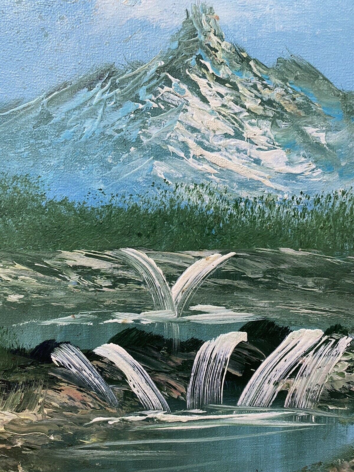 Trio Of Fine Oil Paintings Of The Matterhorn Mountain In Landscape Signed photo 895.0