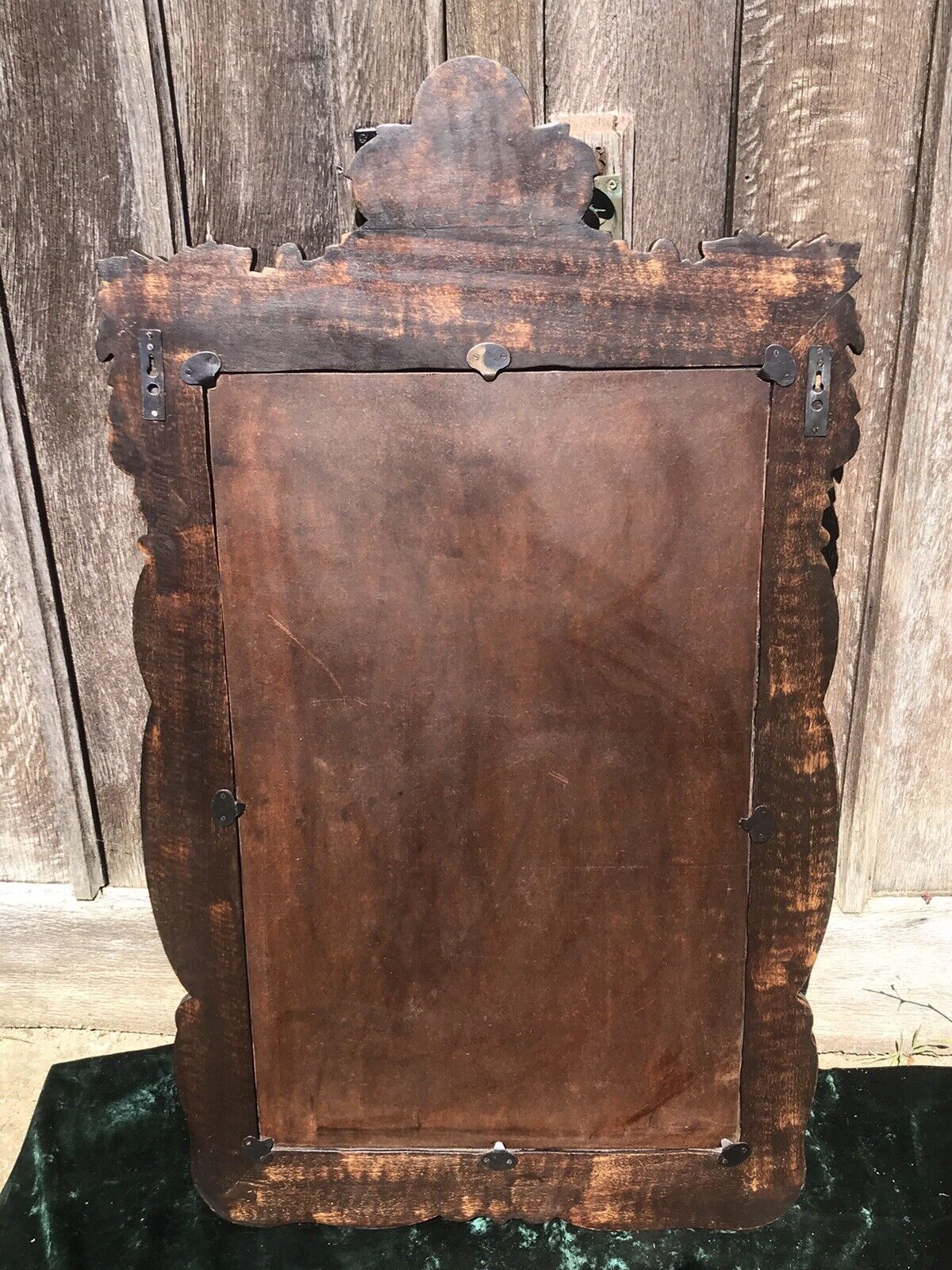 395.0 Beautiful Ornate Floral Hand Carved 19th Century Jacobean Pier Glass Mirror photo
