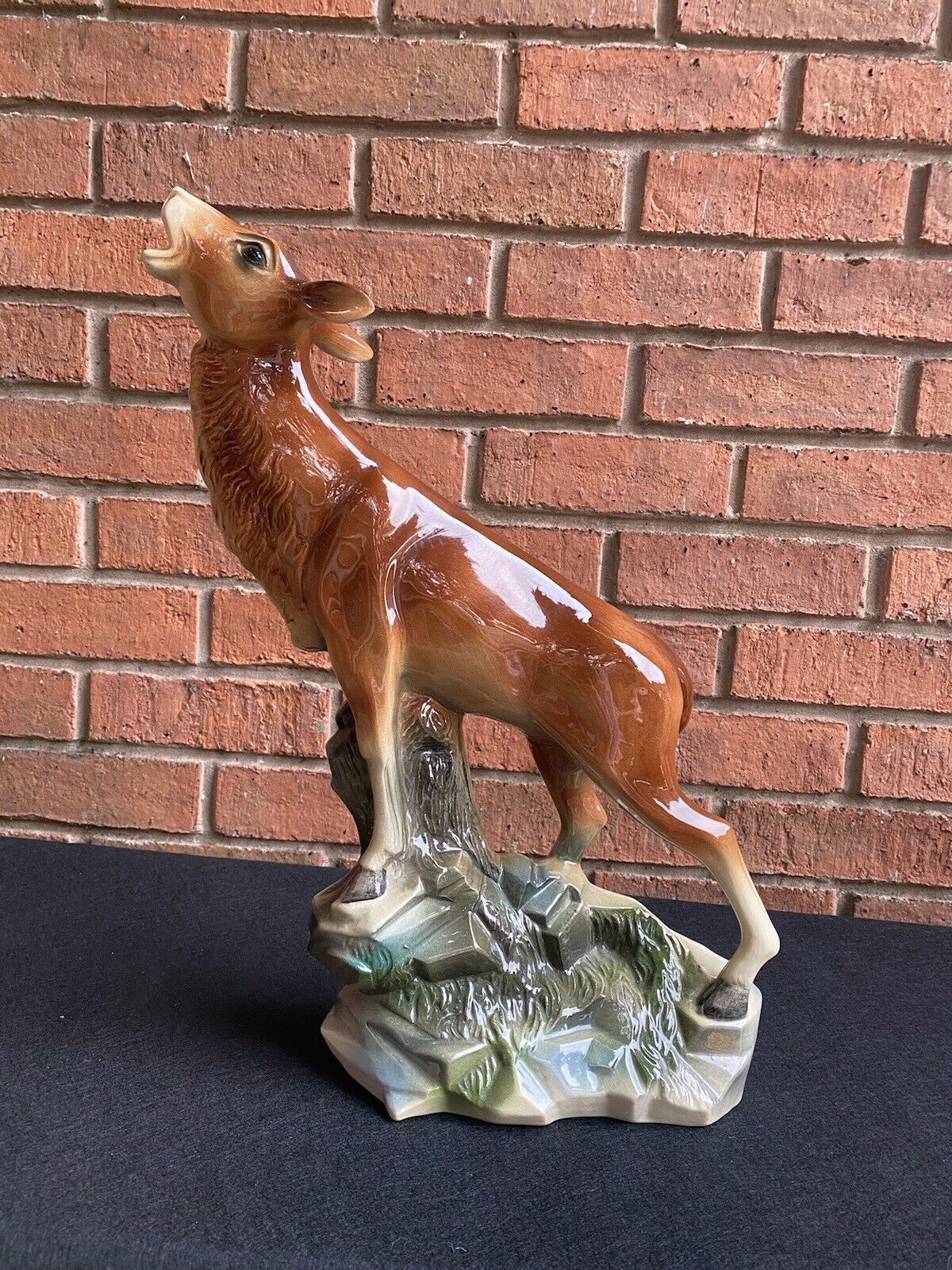 Rare Art Deco Lustreware Large Deer Figurine Byjema Holland Foundry Mould No25 photo buy