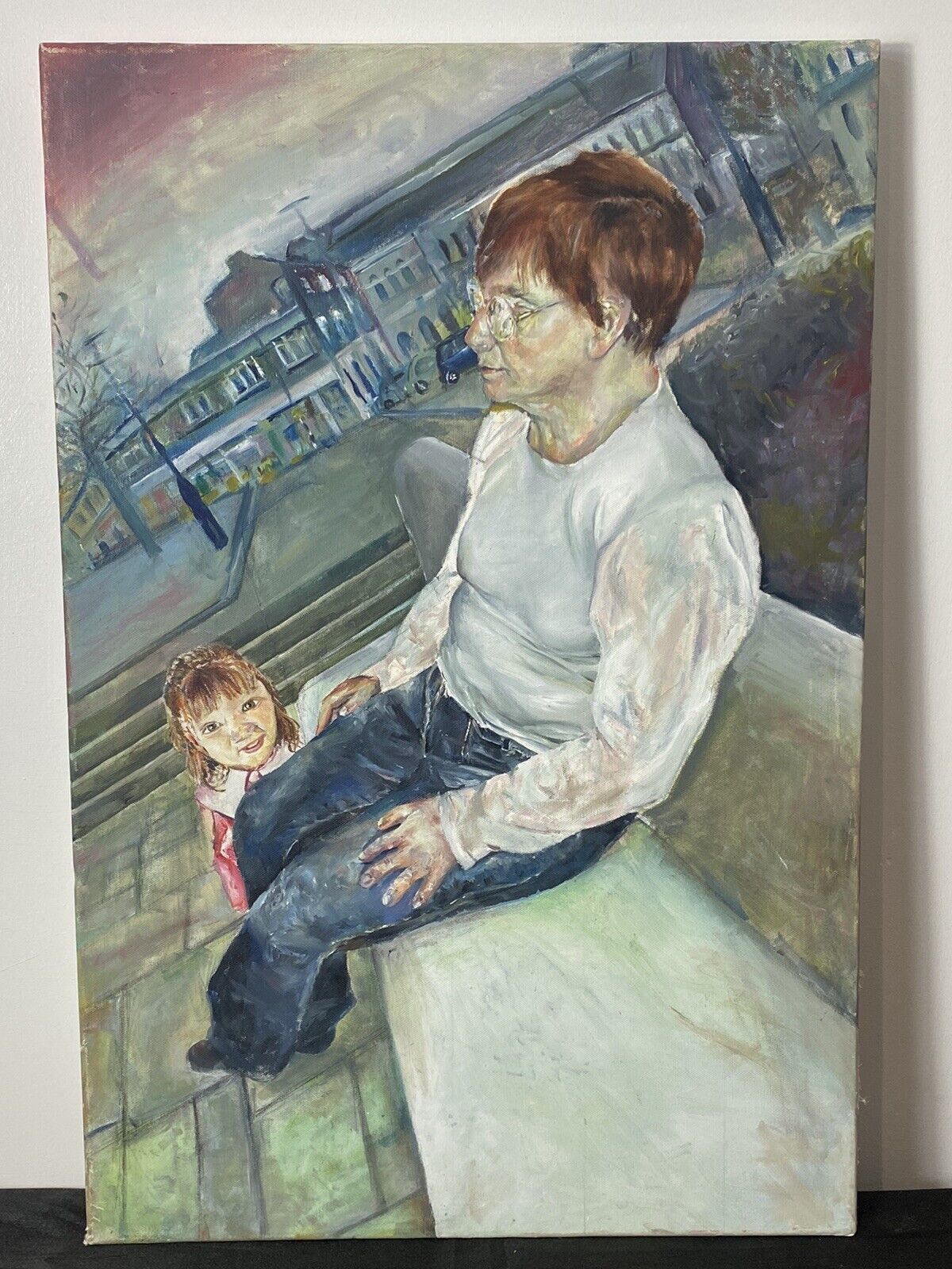 Pair Of 20th Century Contemporary Expressionist Oil Paintings After Lucian Freud photo 585.0