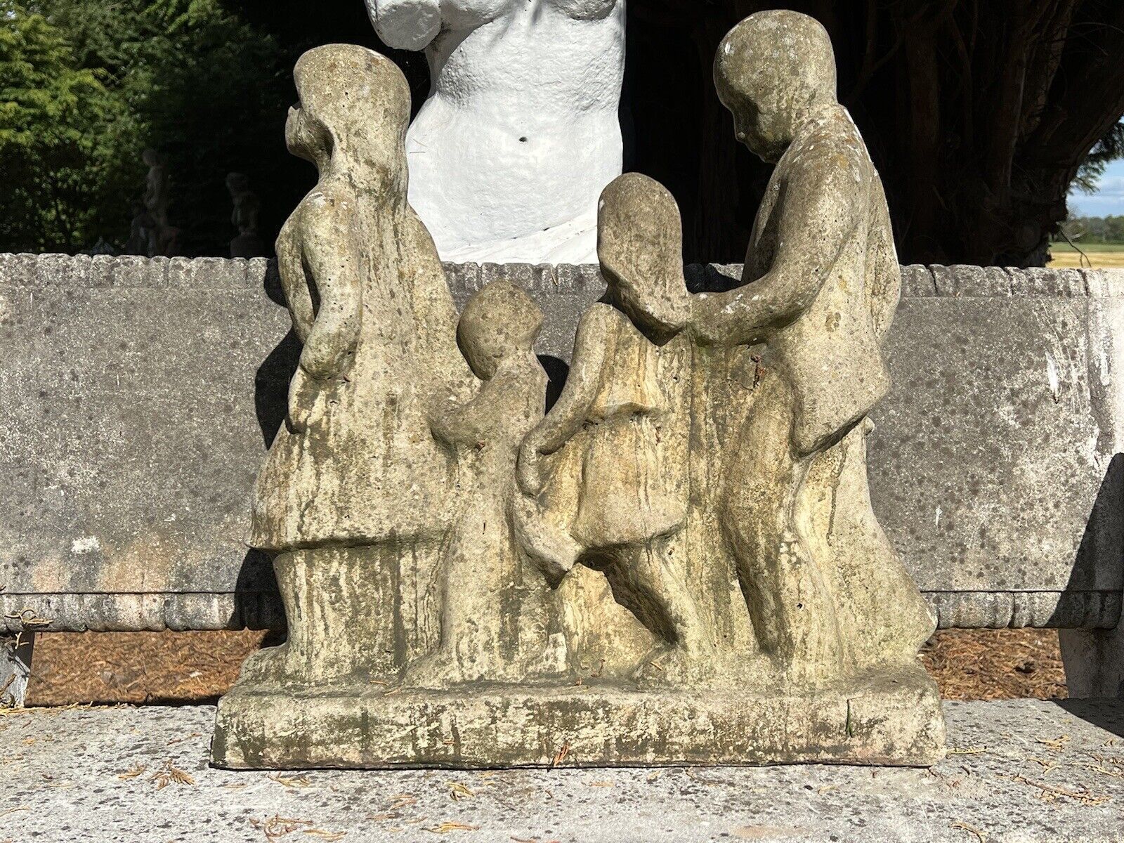 Modernistic Henri Moore Style 'Family Walk' Garden Sculpture photo Garden Decor