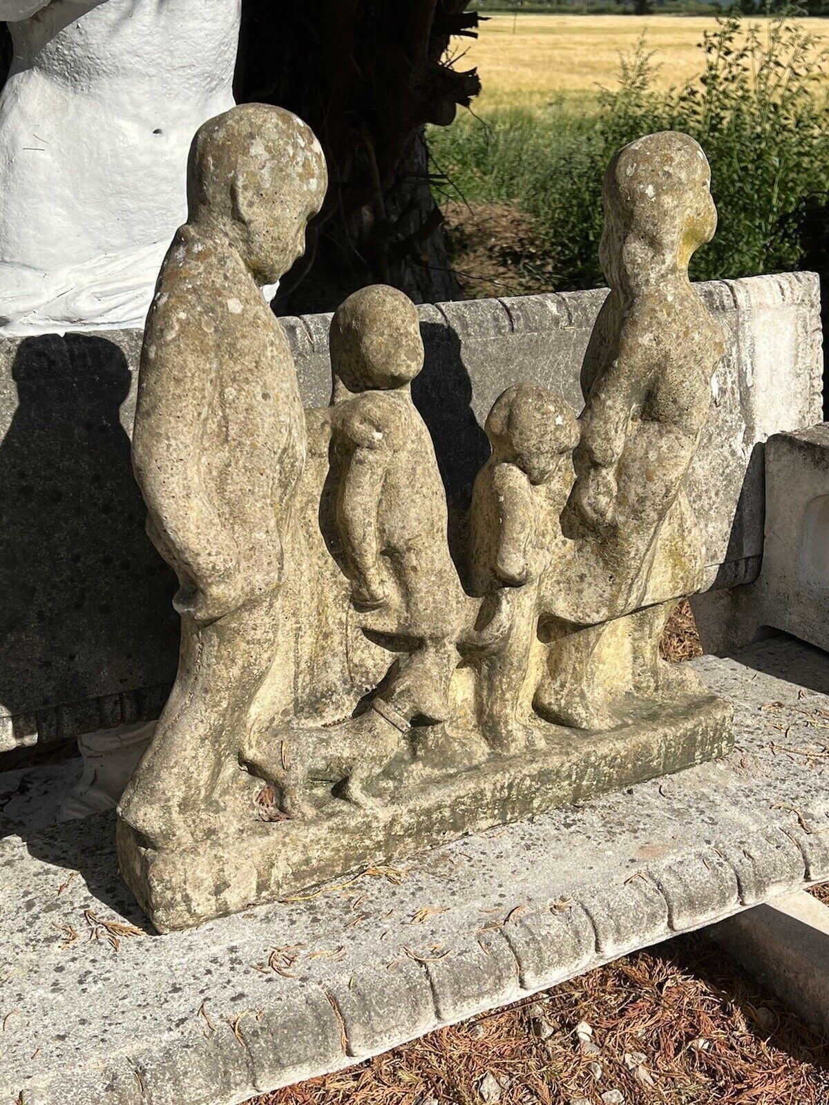 Modernistic Henri Moore Style 'Family Walk' Garden Sculpture photo vinterior