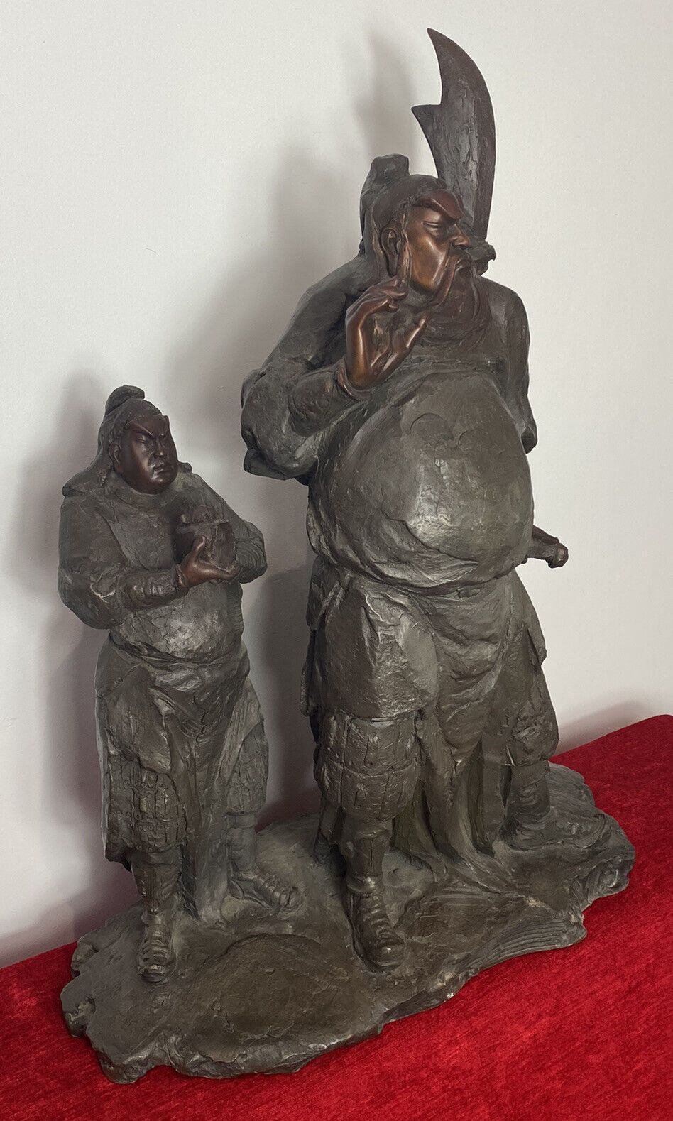 Fine Large Museum Quality Sculptural Bronze Statue Of Three Tibetan Warriors photo 1650.0