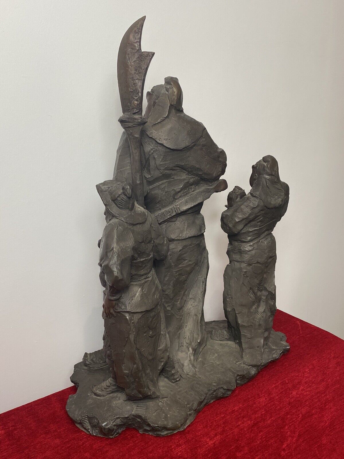 1650.0 Fine Large Museum Quality Sculptural Bronze Statue Of Three Tibetan Warriors photo