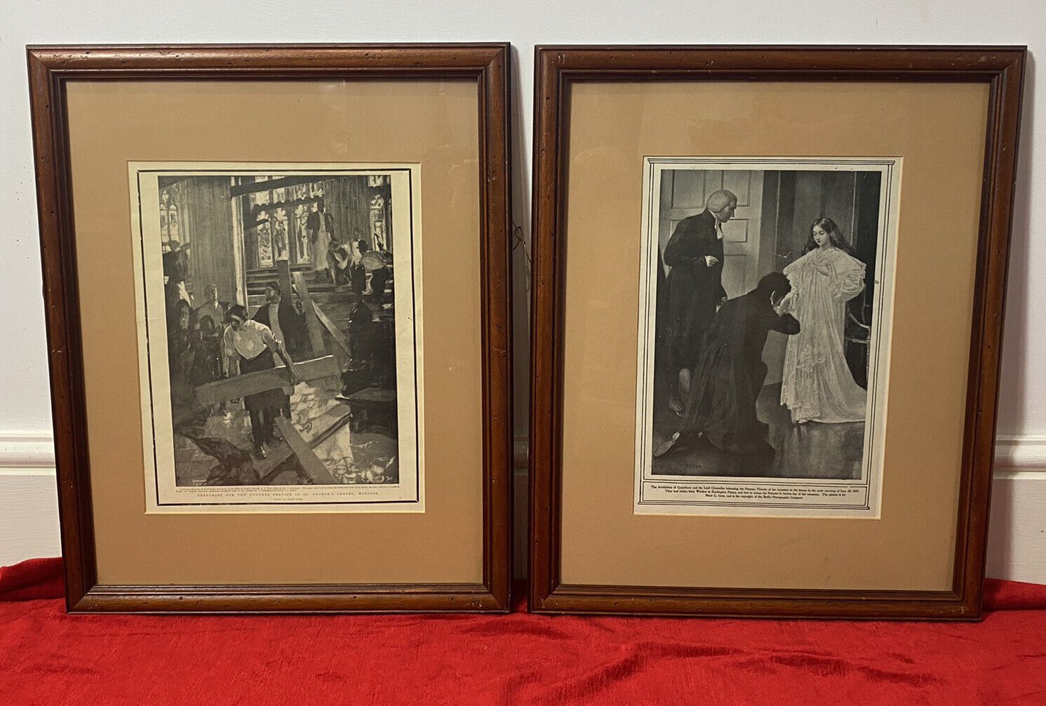 Set Of 4 19c Victorian Historic Royal Memrobillia Lithographs By British Artists photo for sale