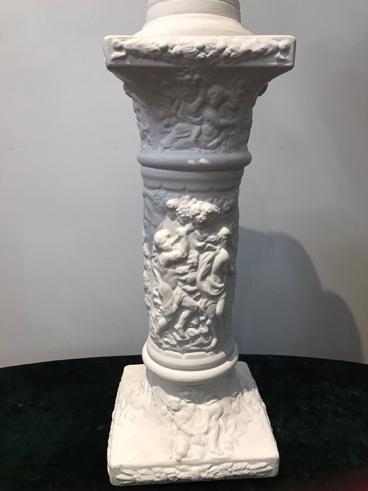 Fine Italian Sculpture ‘Loves First Kiss’ On Ornate Plinth Signed By Artist photo vintage