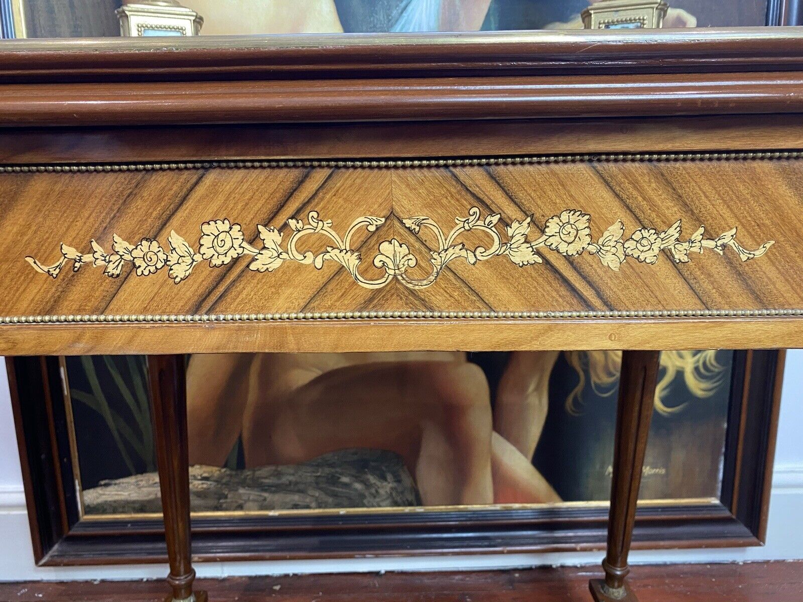 photo for sale French Reproduction Louis XVI Style Writing Table With Turnover Leather Top