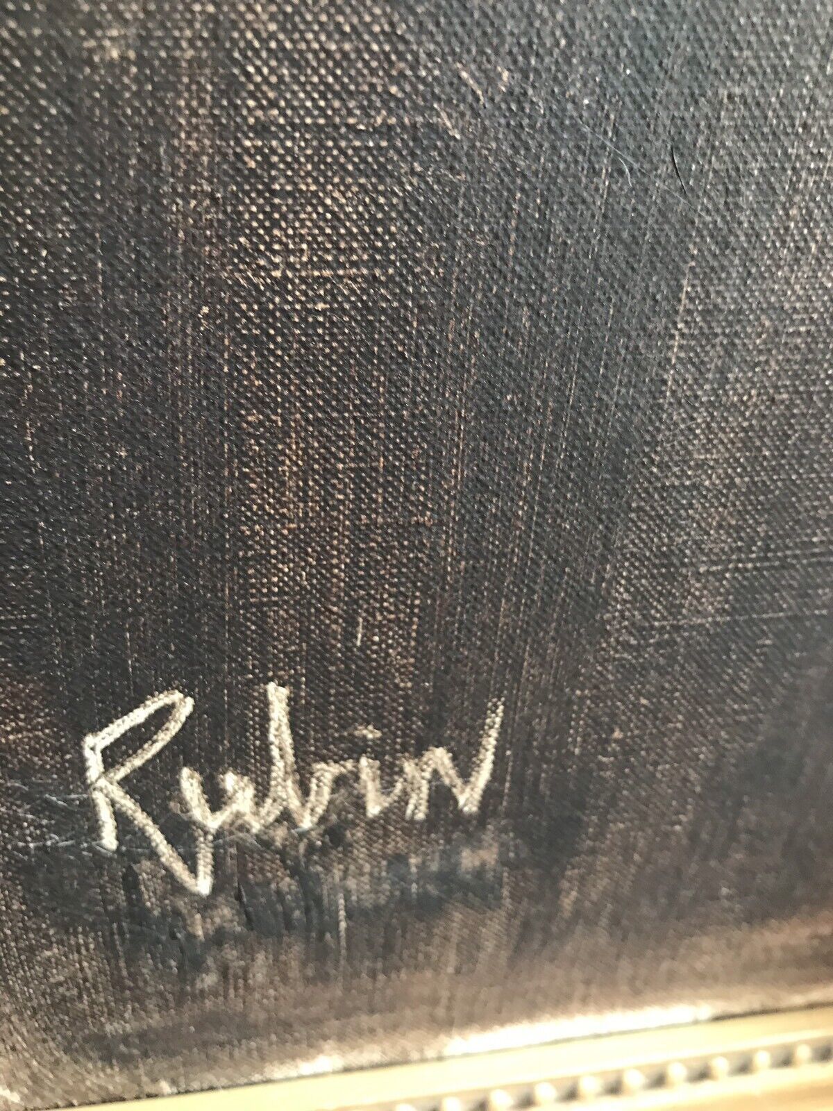Portrait Of A Lady Oil On Canvas Set In Guilt Wood Frame Signed By Artist Rubin photo buy