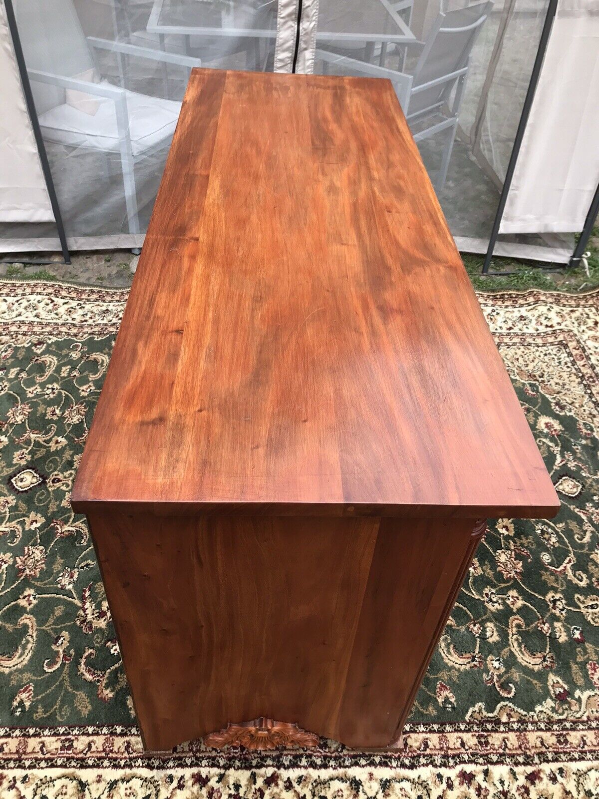 photo for sale Famous Admiral Lord Nelson Style Admirality Office Desk In Solid Teak